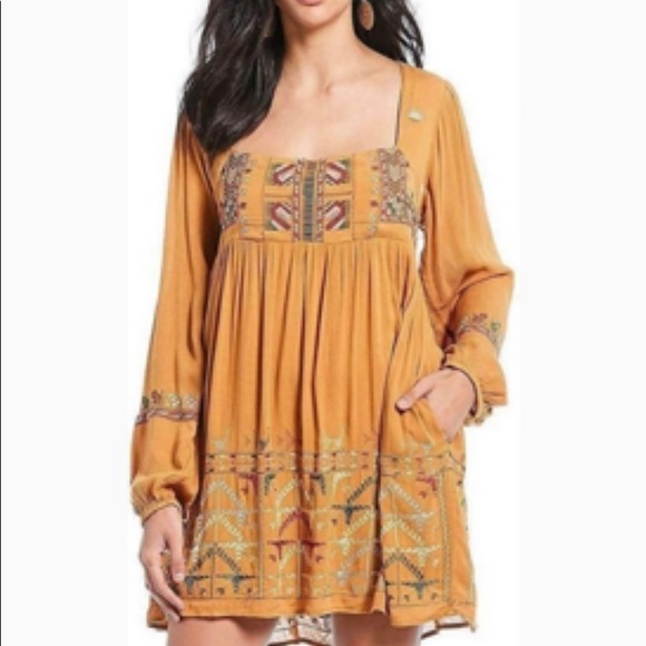 Free People Rhiannon Embroidered Dress Sz (S) - Picture 3 of 14